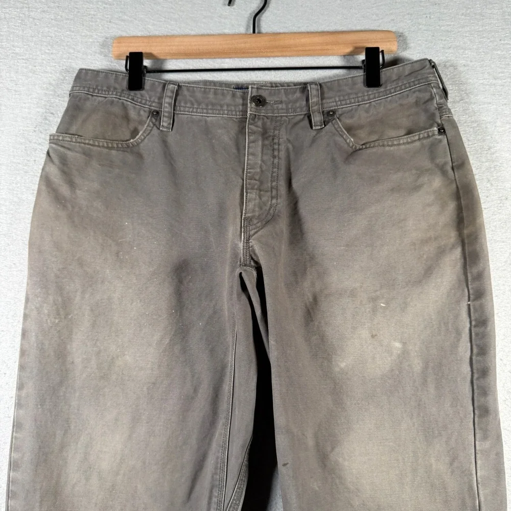 Vintage‎ The North Face Mens Gray Cotton Canvas Heritage Work Pants 34x25